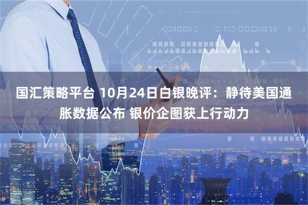 国汇策略平台 10月24日白银晚评：静待美国通胀数据公布 银价企图获上行动力